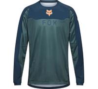 FOX Ranger Off-Road Maglia Motocross, Verde/Blu, Taglia S