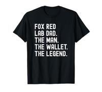 Fox Red Lab Dad The Man Wallet Legend Labrador Retriever Maglietta