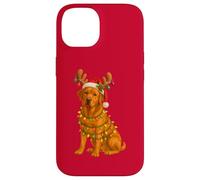 Fox Red Lab, pigiama leggero a forma di albero di Natale, con cane Labrador Custodia per iPhone 14