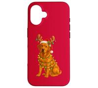 Fox Red Lab, pigiama leggero a forma di albero di Natale, con cane Labrador Custodia per iPhone 16