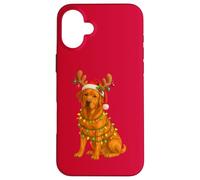 Fox Red Lab, pigiama leggero a forma di albero di Natale, con cane Labrador Custodia per iPhone 16 Plus