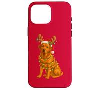 Fox Red Lab, pigiama leggero a forma di albero di Natale, con cane Labrador Custodia per iPhone 16 Pro Max