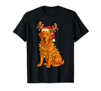 Fox Red Lab, Pigiama Leggero a Forma di Albero di Natale, con Cane Labrador Maglietta