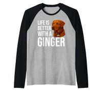 Fox Red Labrador Owner Maglia con Maniche Raglan