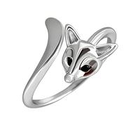 Fox Ring For Women - Anello in argento Sterling regolabile | Cute Animal Fox Tail Wrap Band | Dainty Fashion Jewellery Gift For Her, Mum, Wife & Daughter, Se référer au descriptif, Hardware (metallo