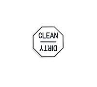 Fox Run - 5935 Fox Run Clean or Dirty - Magnete per lavastoviglie, 6,3 x 6,3 x 0,6 cm, bianco