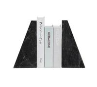 Fox Run Heavy Marble Bookends Fermalibri in Marmo Pesante, Nero, Triangular