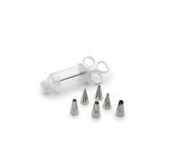 Fox Run Icing Syringe Decorating Set Metallic 7Piece 225 x 3 x 8 inches