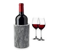 Fox Run Marble Utensil And Wine Holder Porta, Metallo, Bianco, 5" Diameter x 7" High
