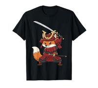 Fox Samurai Warrior Katana Arti Marziali Giapponesi Maglietta