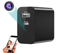 FOX SCOUT Telecamere nascoste wireless 4K, mini spia di sicurezza, presa a muro, WiFi, telecamera per interni per la sicurezza domestica, aggiornata (CAM)