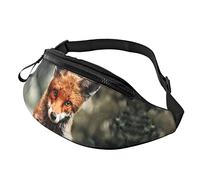 Fox Sitting On Ground Borsa a tracolla Runner Piccolo Corsa Sport Sottile Alla moda Per Jogging Escursionismo Donna