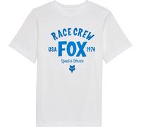 FOX Slogan Maglietta per ragazzi, bianco/blu, Taglia YM