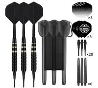 FOX SMILING Perno per freccette morbide da 22 g con punta in plastica e volti per albero per freccette 2 in 1 per freccette elettroniche con 20 punte per freccette morbide