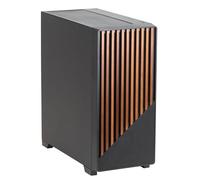 Fox Spirit EG1 Core - Custodia per PC - Medio Torre - Frontale in legno, compatibile con scheda madre ATX, Micro ATX, Mini ITX, pannello laterale con rivestimento anti-rumore, colore: nero