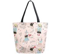Fox Sweet Dream - Borsa per la spesa riutilizzabile, in tela, grande, pieghevole, lavabile, a tracolla, da donna