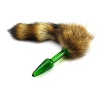 Fox Tail Glass Anal Plug Sex Toy Adult Product For Woman,anal Plug Dog Tails Slave Cosplay Submisson Cat Beads Sex Shop Lesbian(S-01)