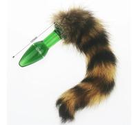 Fox Tail Glass Anal Plug Sex Toy Adult Product For Woman,anal Plug Dog Tails Slave Cosplay Submisson Cat Beads Sex Shop Lesbian(M-01)