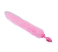 Fox Tail Metal Anal Butt Plug Animal Role Play BDSM Sex Products Silicone Anal Plug Sex Toys For Woman Couples Adult Games(Siicone pink2)
