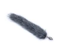 Fox Tail Metal Anal Butt Plug Sex Toys Animal Role Play BDSM Sex Products For Woman Couples Adult Games Erotic Cosplay(Gray)