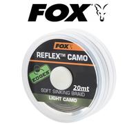 FOX TRECCIATO X TERMINALE CARP FISHING Fox Reflex LIGHT E DARK CAMO 20mt
