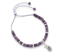 Fox Under The Moon Stacey McNeill - Braccialetto placcato argento con ciondolo a forma di riccio e fiore, regalo sentimentale, con scritta "You Are Loved", braccialetto regolabile in corda