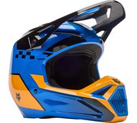 FOX V1 Collect Casco da motocross, blu-arancione, taglia S per maschi