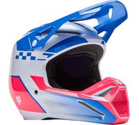 FOX V1 Collect Casco da motocross, rosa-blu, taglia S per maschi