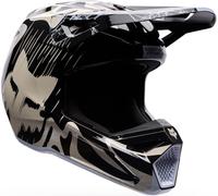 FOX V1 Diffuse Special Edition Casco da motocross giovanile, nero/beige, Taglia Y/L (52/53)