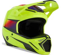 FOX V1 Flora MIPS Casco Motocross, giallo/nero, Taglia XXL (63/64)