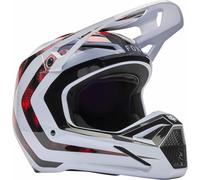 FOX V1 Kairos Casco da motocross, bianco-rosso, taglia L per maschi