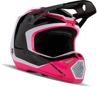 FOX V1 Nitro MIPS Casco Motocross, nero/bianco/rosa, Taglia XXL (63/64)