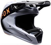 FOX V1 Noble Casco da motocross giovanile, bianco/nero/giallo, Taglia Y/L (52/53)