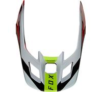 FOX V2 Voke Picco del casco, bianco-rosso per maschi