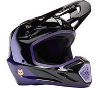 FOX V3 Drip Casco da motocross, nero/viola, Taglia S (55/56)