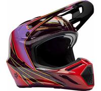 FOX V3 RS Canvas Casco da motocross, nero-rosso, taglia L per maschi