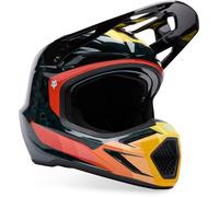 FOX V3 RS Grid MIPS Casco da motocross, nero/arancione, Taglia XXL (63/64)