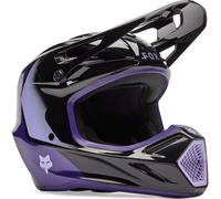 FOX V3 Spire Casco da motocross giovanile, nero-porpora, taglia S