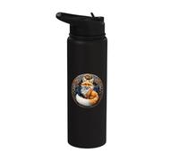 Fox Watching the Sunset Landscape Nature Wild Forest Stainless Steel Insulated Water Bottle