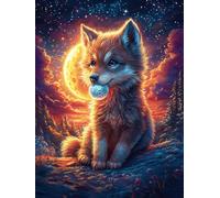 Fox with A Magical Glow Rompicapo 1000 Pezzi Per Creatività Bambini Wildlife Pet Cartone Spesso Tema Fantasy Per Passatempo Creativo Attività Educativa Con Poster Incluso 1000 PCS