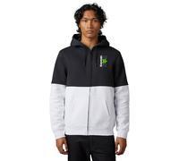 FOX X Kawi Felpa con cappuccio con zip, Bianco/nero, Taglia XXL