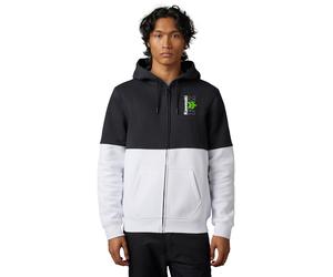 FOX X Kawi Felpa con cappuccio con zip, nero-bianco, taglia M per maschi