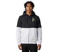 FOX X Kawi Felpa con cappuccio con zip, nero-bianco, taglia XL per maschi