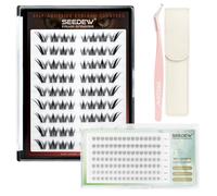 (FOX03+BM01+P02) 3 Pezzi Extension Ciglia a Casa, SEEDEW Ciglia Fai Da Te Autoadesive Naturale Morbido Press on/Pop on (Il contenuto è conforme a quanto mostrato nelle immagini.)