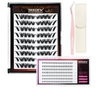 (FOX04+BM02+P02) 3 Pezzi Extension Ciglia a Casa, SEEDEW Ciglia Fai Da Te Autoadesive Naturale Morbido Press on/Pop on (Il contenuto è conforme a quanto mostrato nelle immagini.)