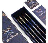 FOXBITE Kolinsky - Set di pennelli in zibellino per pittura in miniatura e modellismo, per dettagli fini, kit per pittura in miniatura, mini colori acrilici per Warhammer