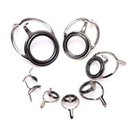 FOXCUP 8Pcs 6# - 30# Anelli per Occhi in Acciaio Inossidabile Guide per canne da Pesca