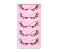Foxes Eye Lashes Wispy Cats Eye Ciglia finte Look Naturale Ciglia Ali d'Angelo Ciglia Come Estensioni Aspetto Visone Artificiale,b