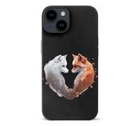 Foxes Lovers - Custodia protettiva leggera compatibile con iPhone 14/14 Plus/14 Pro/14 Pro Max con protezione stampata