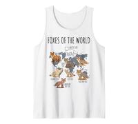 Foxes of The World Educational Chart Nature Species Wildlife Canotta